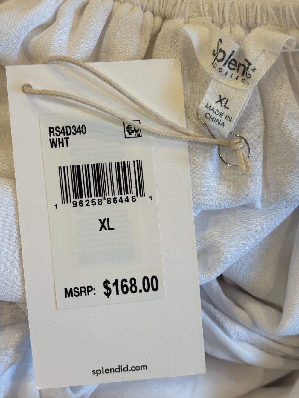 Splendid Collection Tiered Ruffle Midi Dress | White | Size XL | New with Tags - Picture 5 of 8